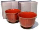 <b>[New]</b> Vermilion (handcrafted Teacup: pair)