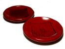 Vermilion Chataku (saucer : pair)