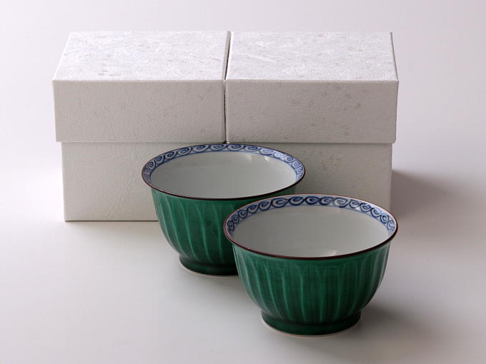 [Limited] AO KOHCHI SOGI - pair (handcrafted Yunomi)