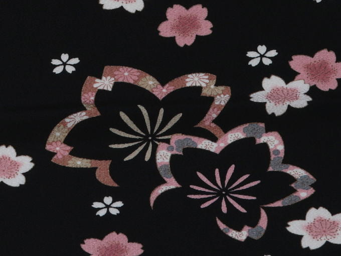 Sakura Cherry Blossom with Cat Japanese Cotton Furoshiki Wrapping Cloth TB66 