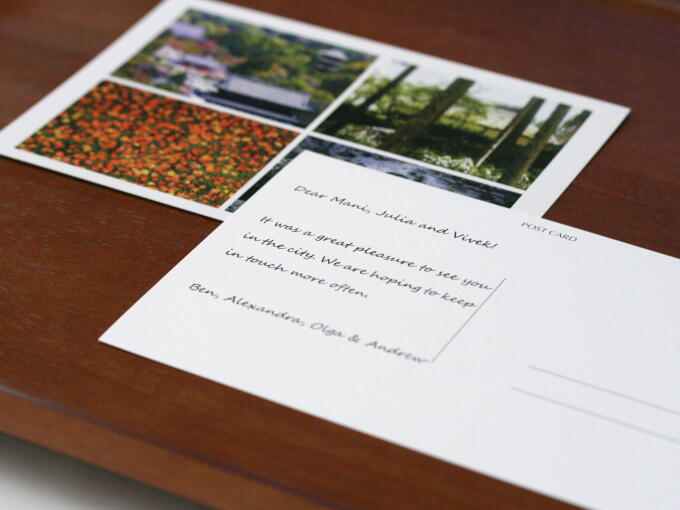 Your gift message printed on postcard can be included for all items in our Gifts category