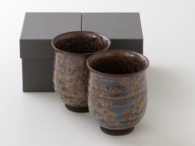 [Limited] HANA KESSHO Yunomi HAICHA - pair (handcrafted)