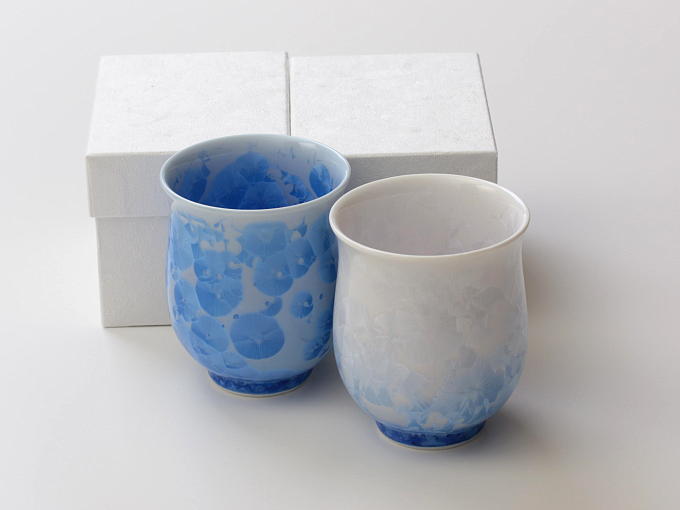 [Limited] HANA KESSHO Flared Yunomi -pair (handcraftedTeacup)