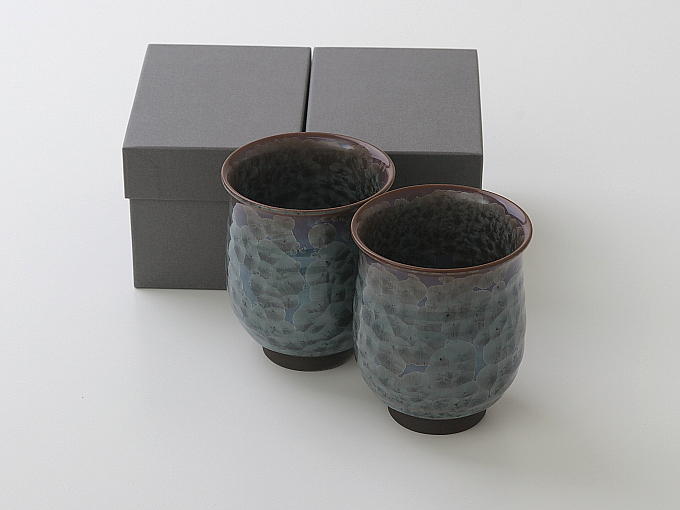 [Limited] HANA KESSHO Yunomi SABIASAGI - pair (handcrafted Te