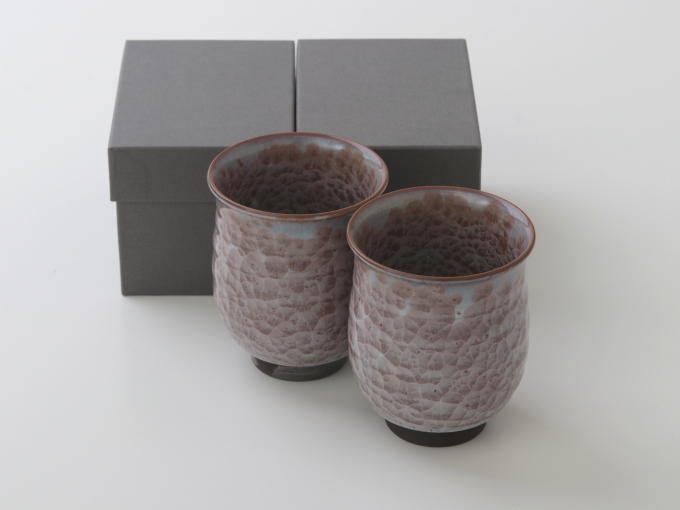 [Limited] HANA KESSHO Yunomi USU FUJI - pair (handcrafted Tea