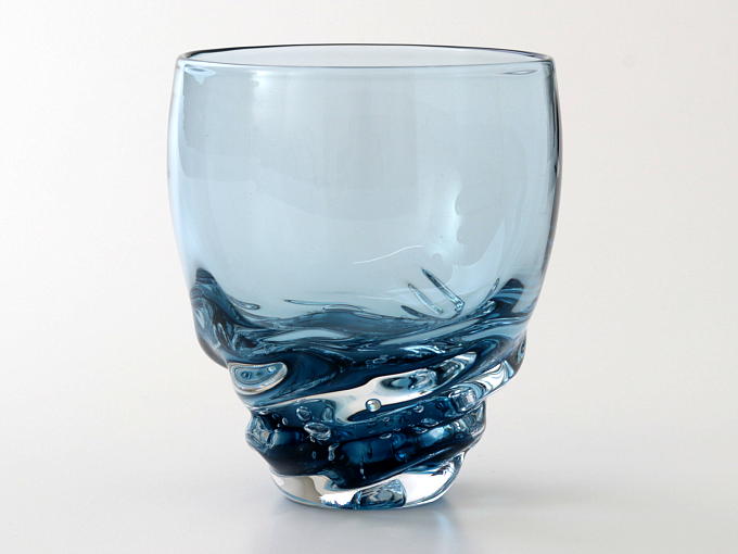 [Limited] NOTO Blue Tea Glass - NAGARE (handcrafted glass 110ml)