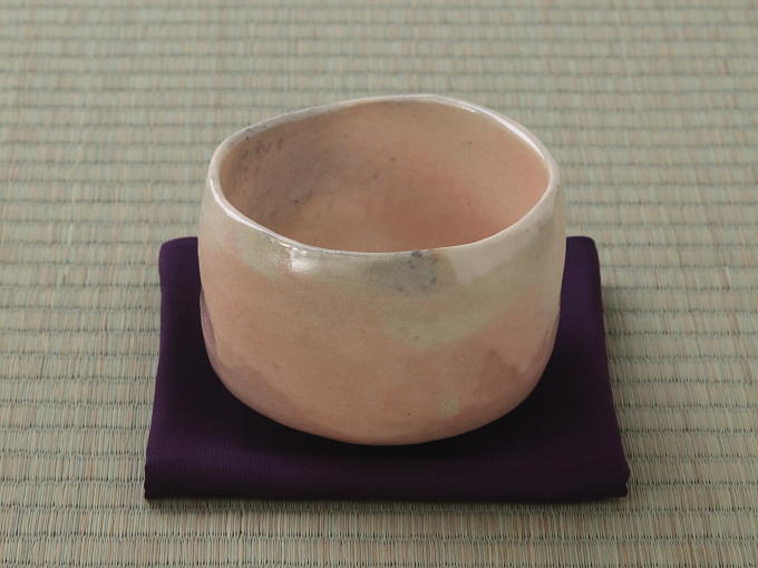 [KIRAI] TANSAI AKA CHAWAN - YOSHINO no SAKURA (handcrafted)