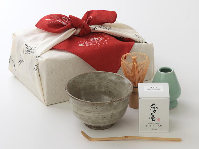 [New] FUROSHIKI Gift Matcha Set  - CHOJYUGIGA pattern