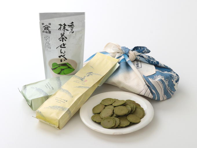 FUROSHIKI Gift MATCHA SENBEI Set