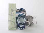 [New] FUROSHIKI Gift AI HANA MON Strainer Mug Set