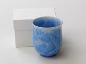 [Limited] HANA KESSHO Flared Yunomi Blue (handcrafted: 210ml)
