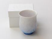 [Limited] HANA KESSHO Flared Yunomi SHIROJI AO (handcrafted)