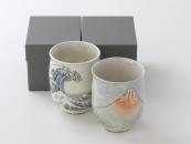 [Limited] HOKUSAI UKIYOE - pair (handcrafted Teacup)
