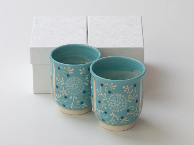 [Limited] TANSAI MISHIMA- pair (handcrafted Teacup)