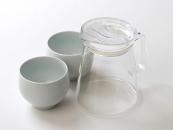 Teapot CLEAR - Filter Top & MANTEN Yunomi set