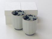 [Limited] UCHIZOME SANSUI - pair (handcrafted Teacup)