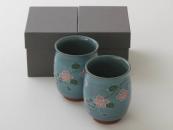 [Limited] WA SAKURA Yunomi - pair (handcrafted Teacup: 200ml)