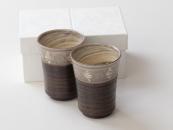 [Limited] YUSEN KAMON Yunomi - pair (handcrafted Teacup)
